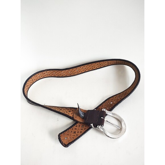 Brighton Belt Womens Size 36" Waist Leather Western Dark Brown Black Distressed - Picture 6 of 6